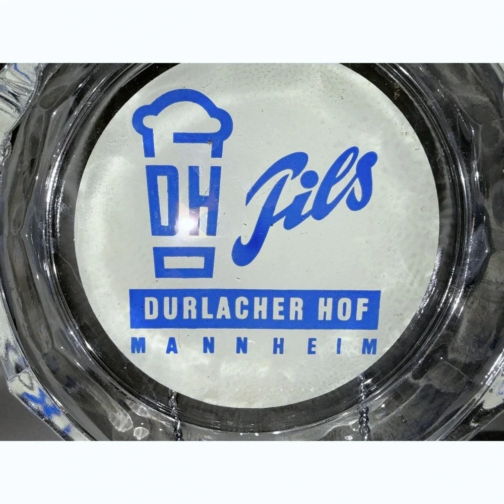 Vintage German Brewery Ashtrays Parkbräu & Durlacher Hof Enamel Logos 1950s–70s